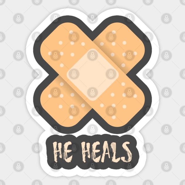 He Heals | Psalm 147:3 Sticker by Home by Faith